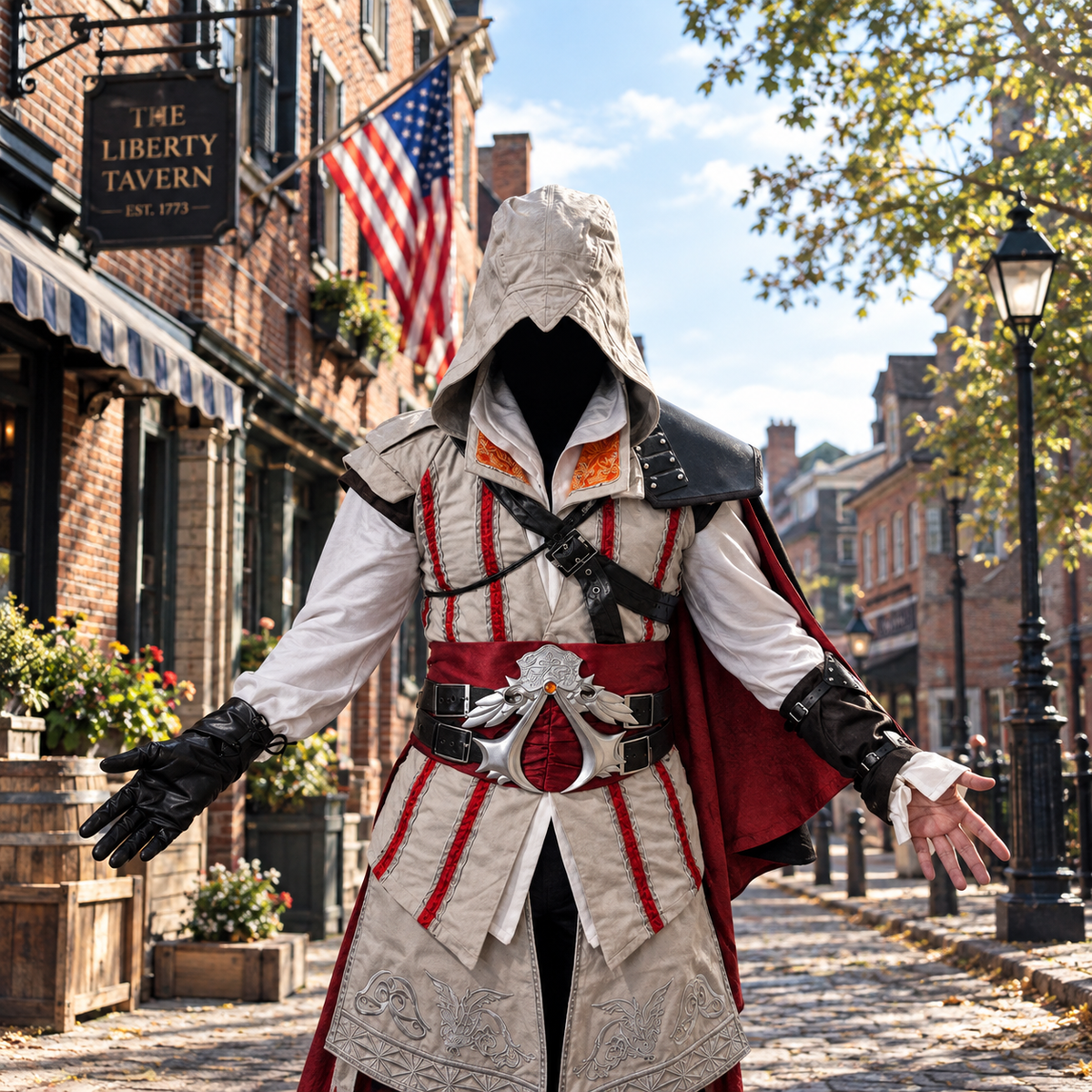 Realhiddenblade Ezio Assassin Cosplay Costume | 17-Piece Custom Set